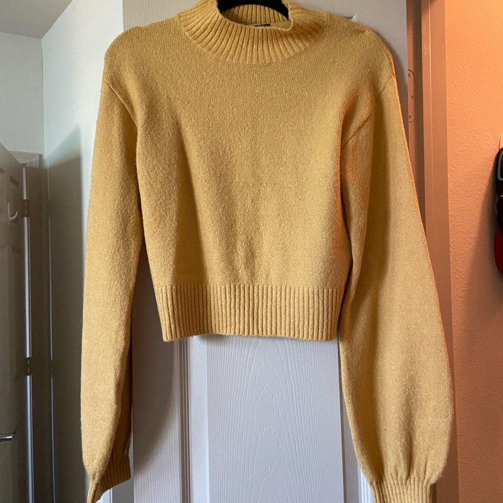 Mustard crop top sweater